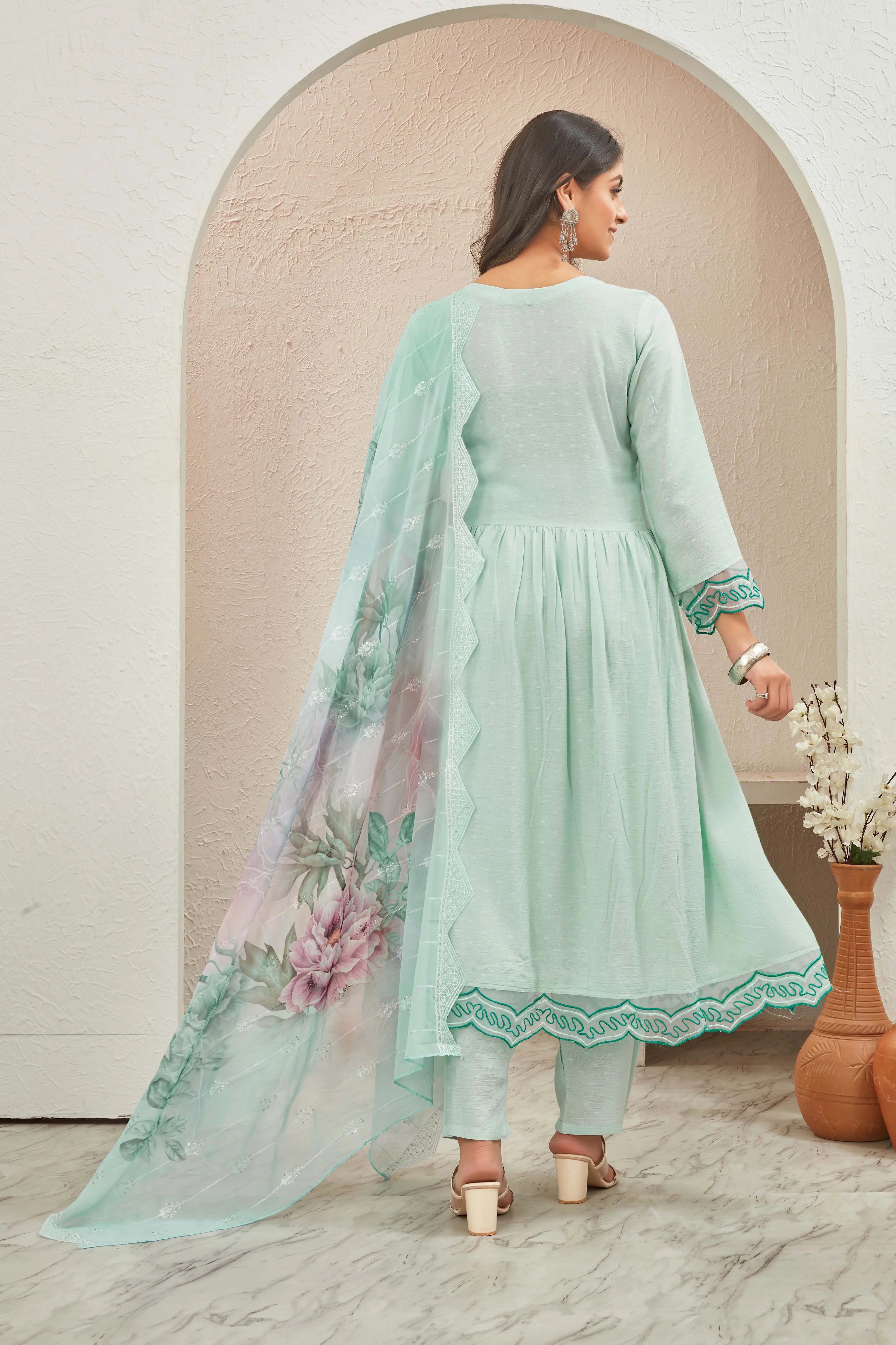 Sea Green Anarkali Suit