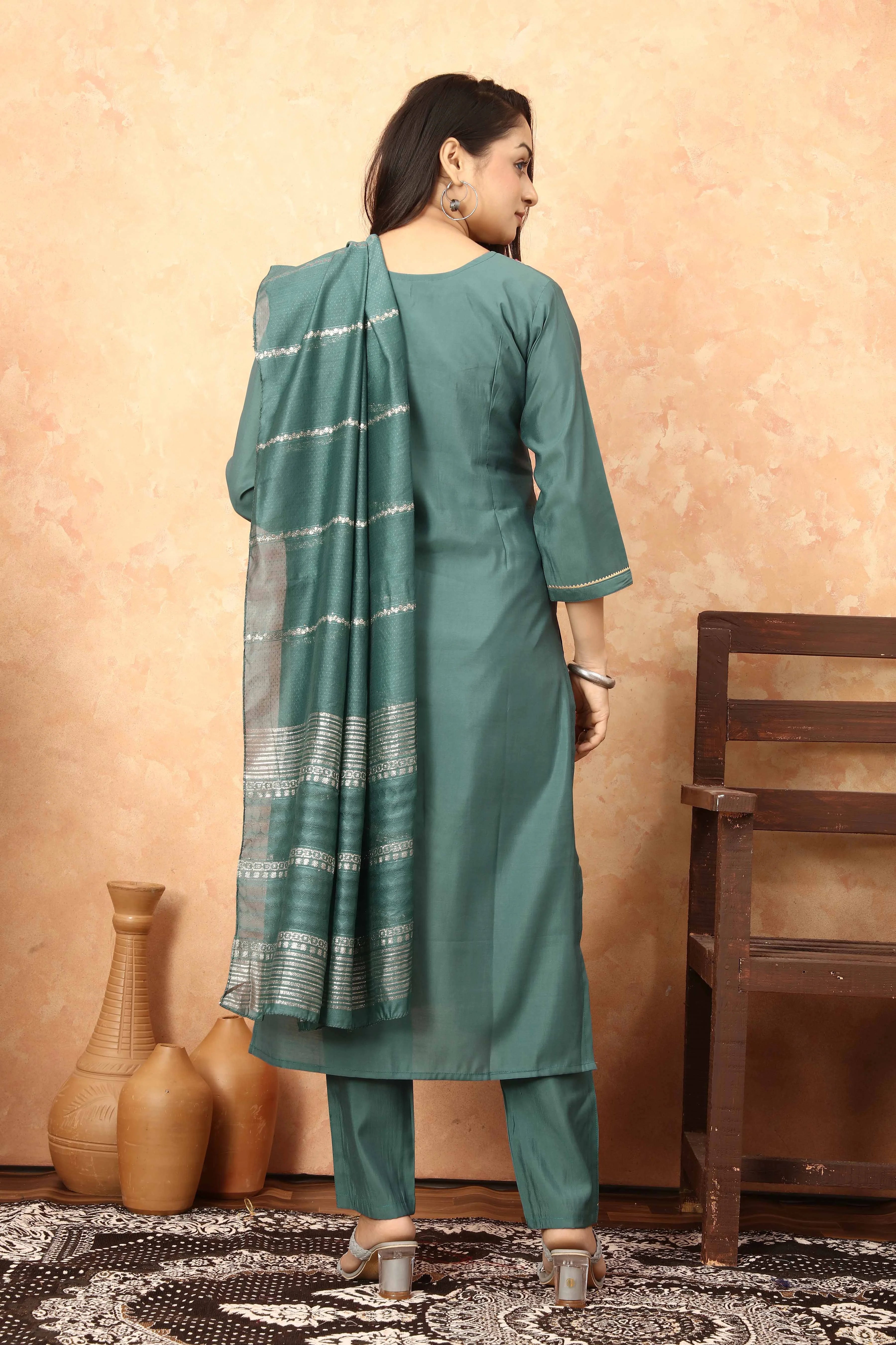 Ayuda Silk Sea Green