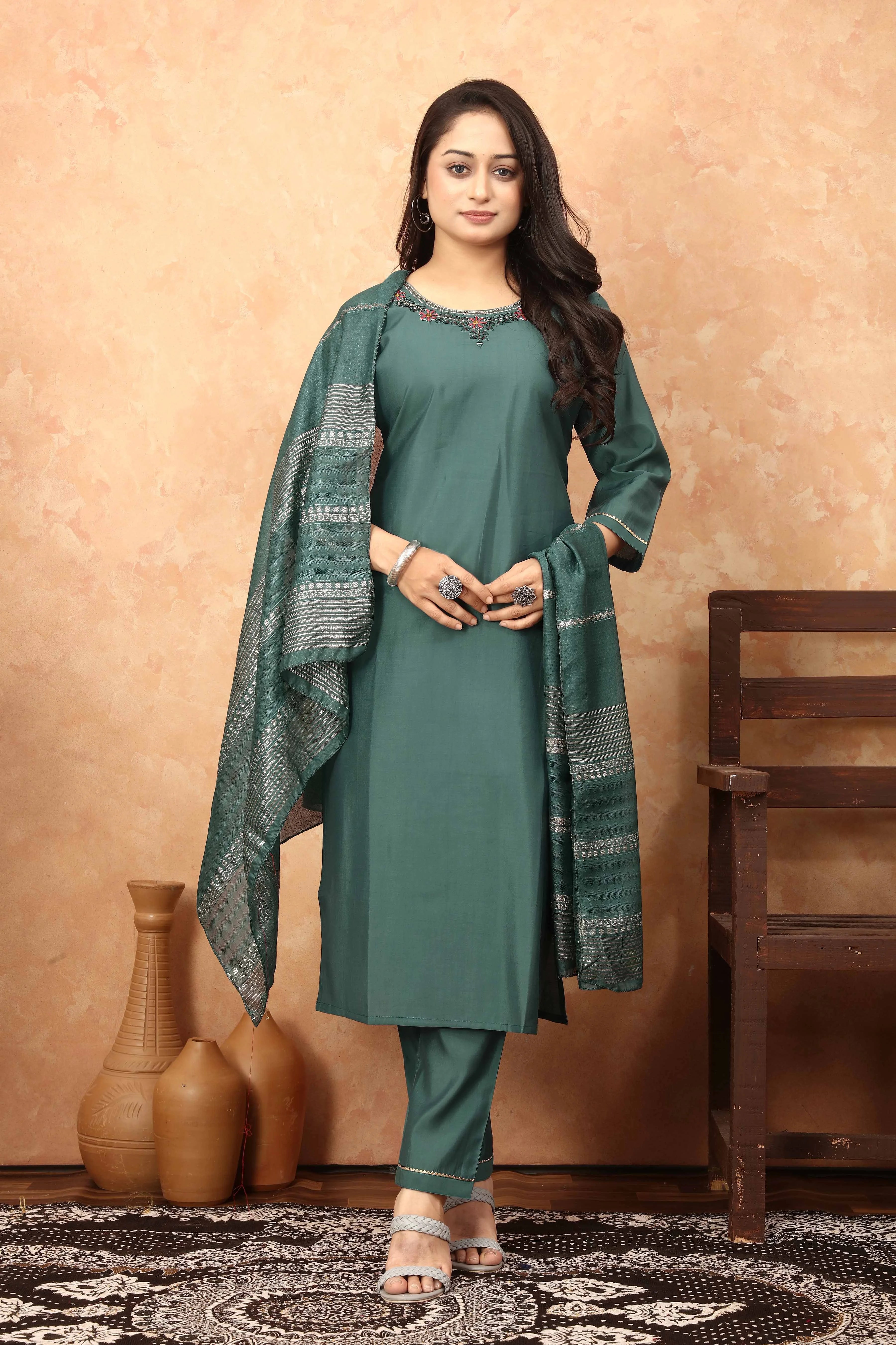 Ayuda Silk Sea Green