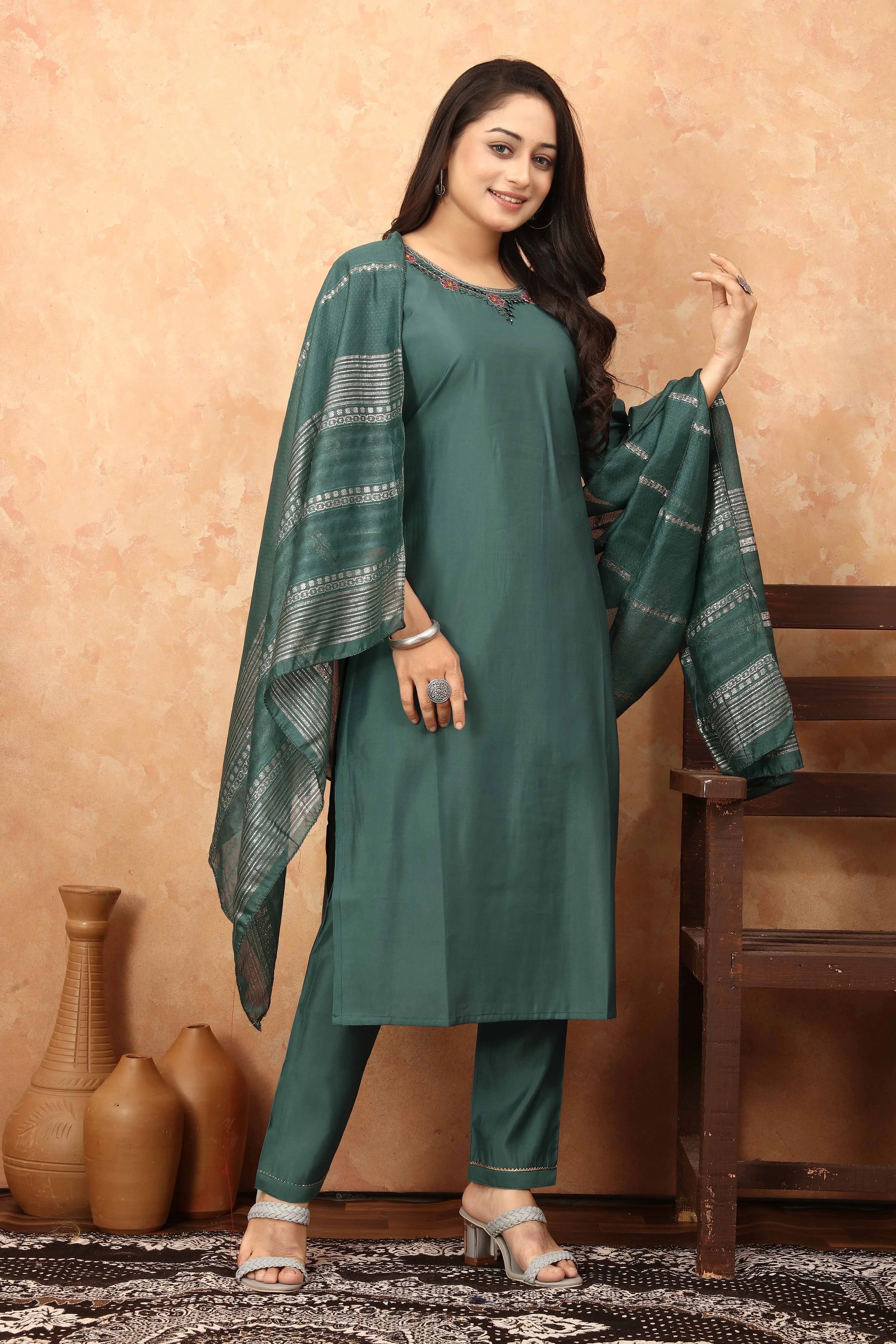 Ayuda Silk Sea Green