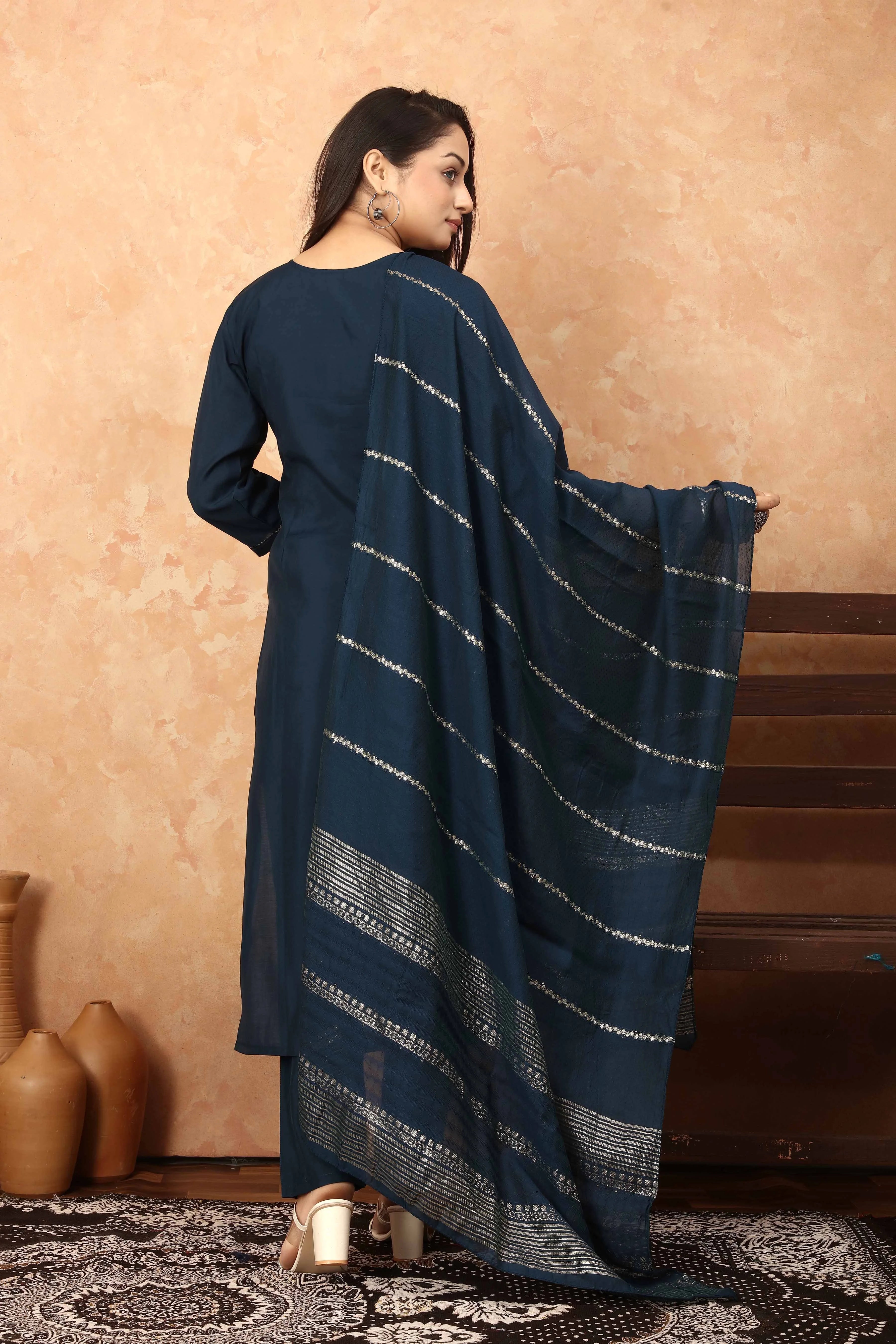 Ayuda Silk Navy Blue