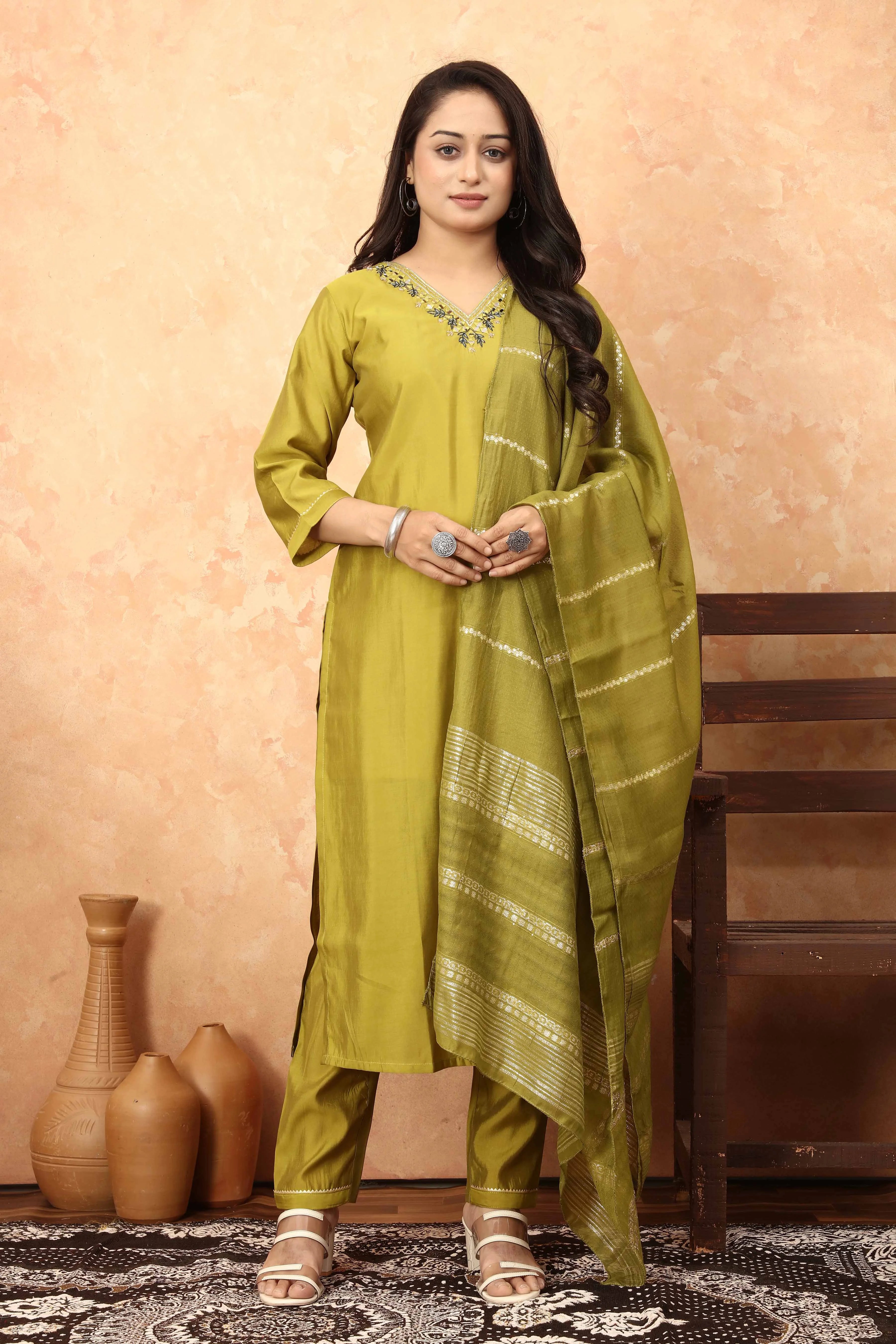 Ayuda Silk Mustard Yellow