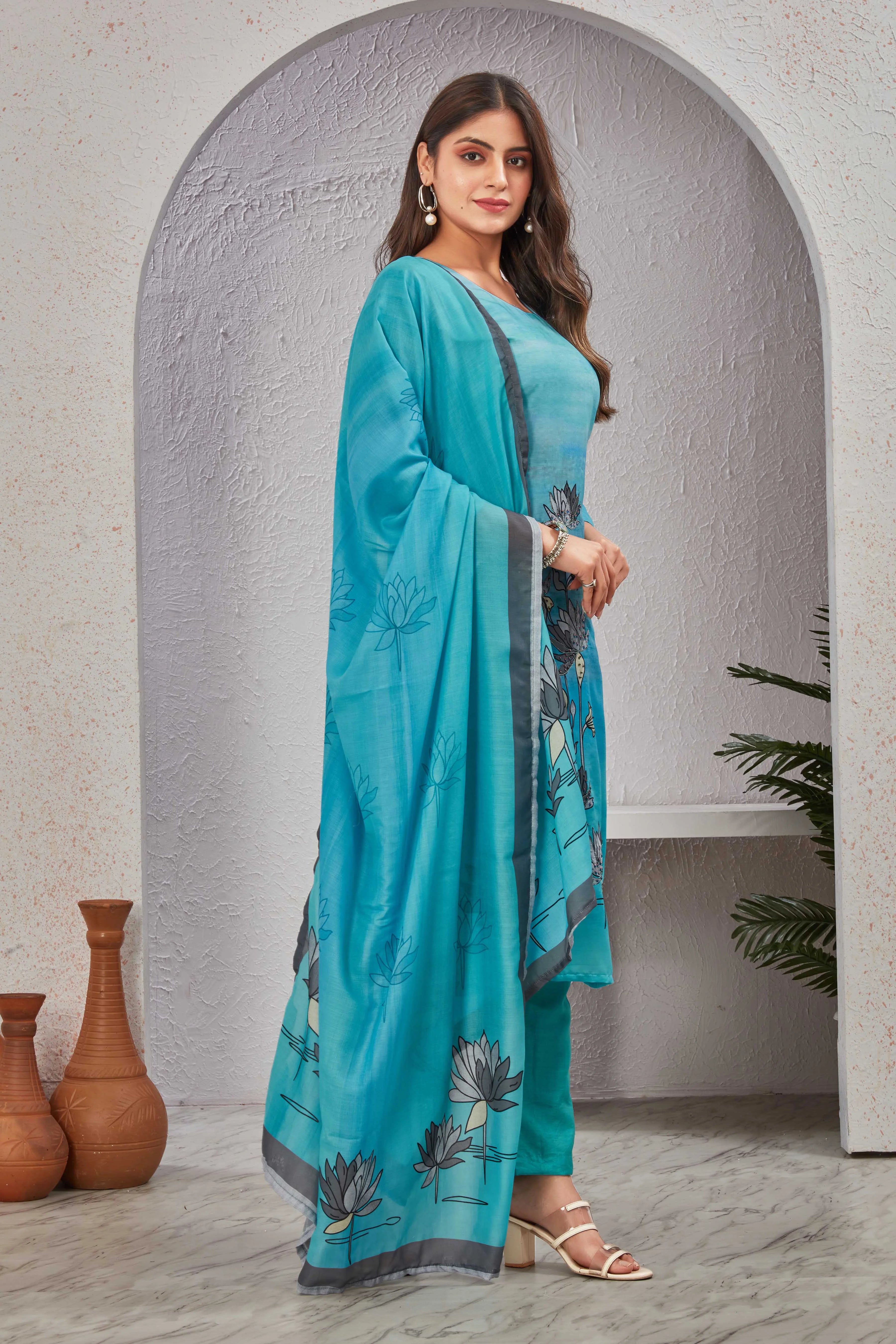 Radiant Sky Blue Suit Set