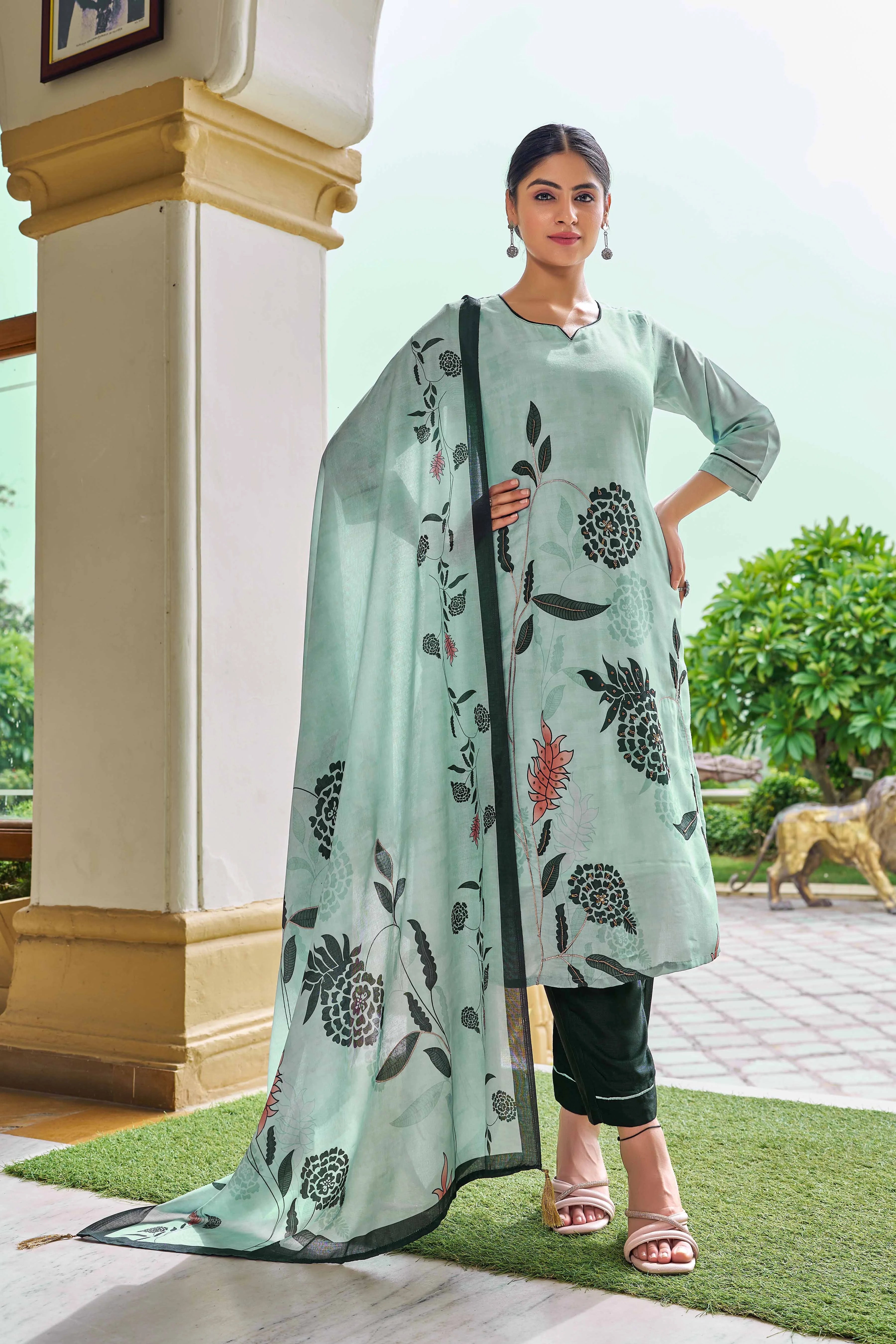 Sea Green Flora Suit- Twins Lady